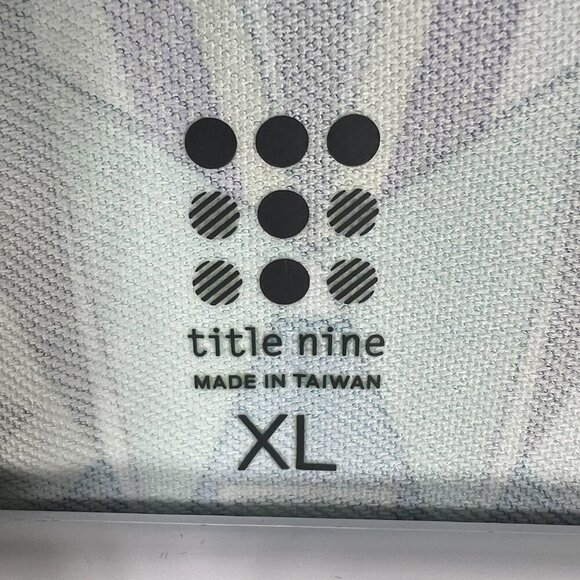 Title Nine Women XL Sleeveless Tunic Dress Blue Green Geometric Print Athleisure - Picture 12 of 14